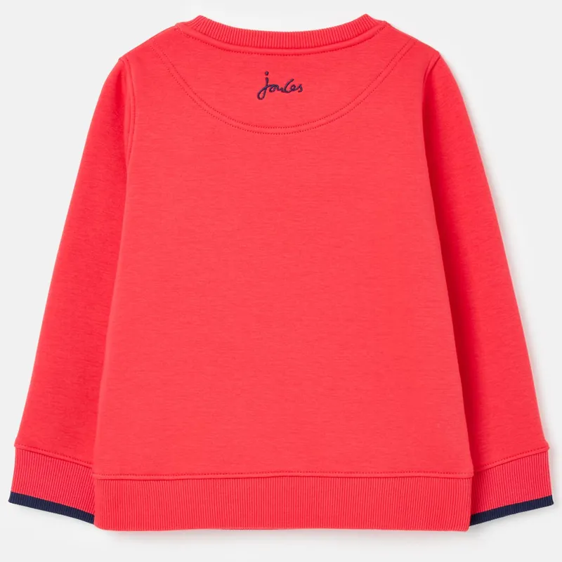 Joules Mackenzie 2-Way Sequin Artwork Sweatshirt - Red Dalmatians-1