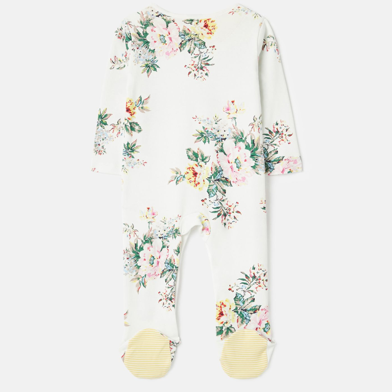 Joules Razamataz Babygrow - Floral White-1