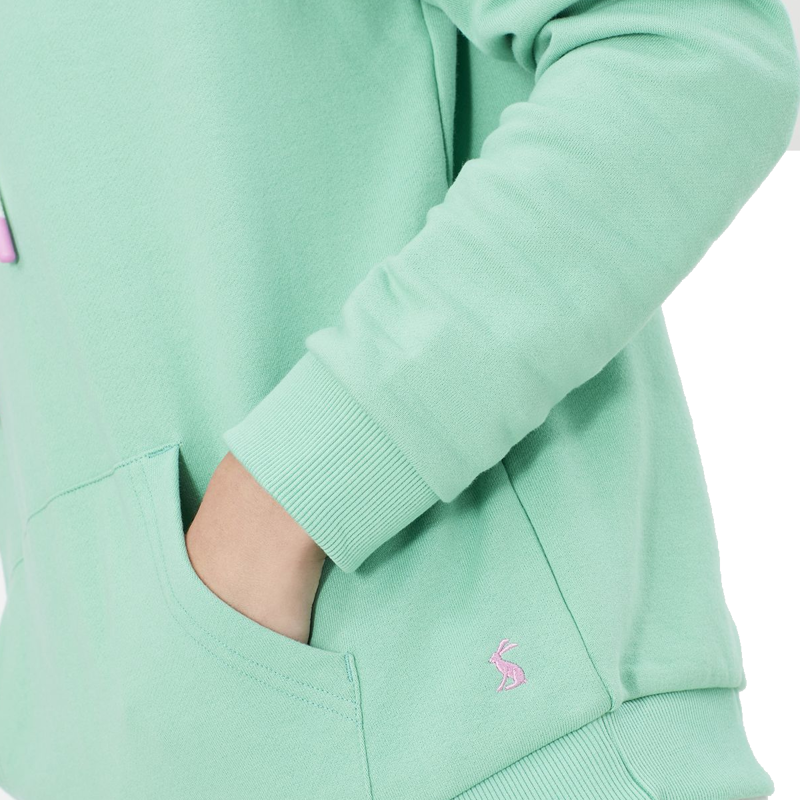 Joules LIL Raglan Hooded Sweat - Green-1