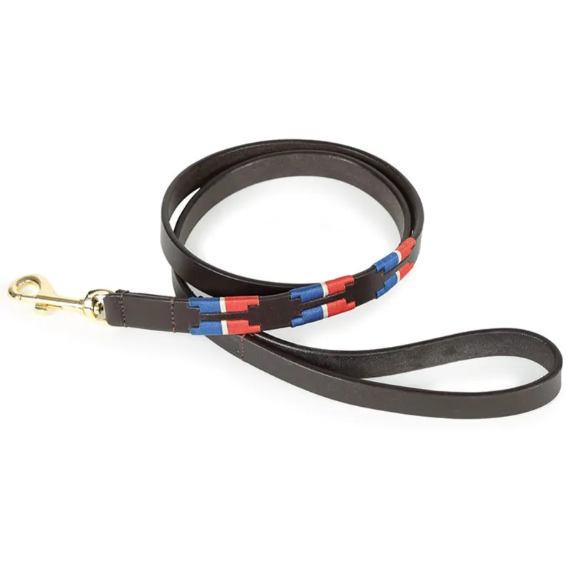 Shires Digby And Fox Drover Polo Dog Lead - Red/Navy