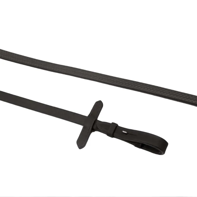 John Whitaker Ready to Ride Rubber Reins - Black 