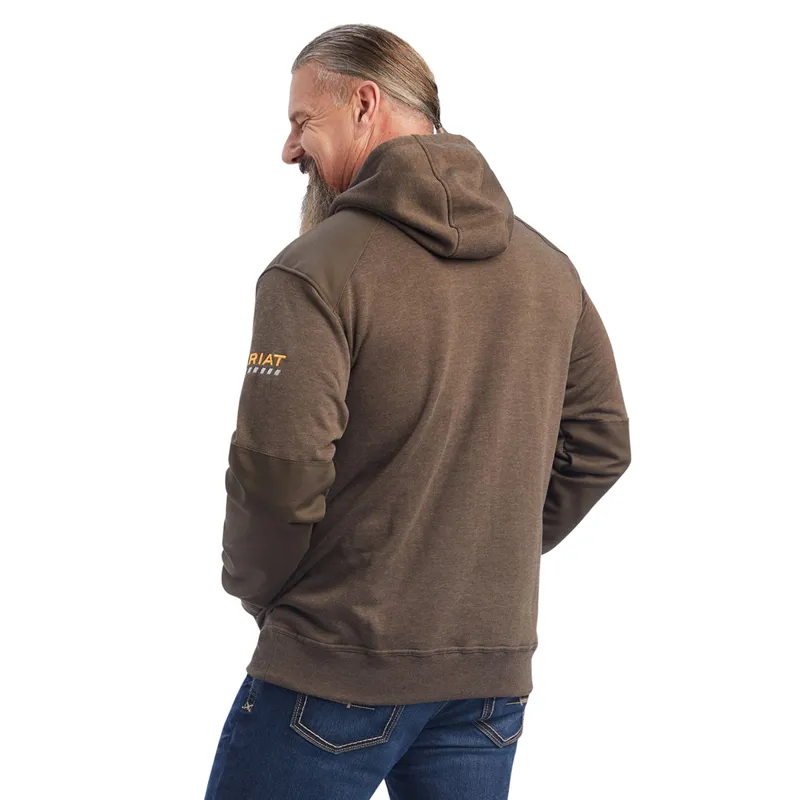 Ariat Men's Rebar Workman DuraCanvas Hoodie - Wren Heather-1