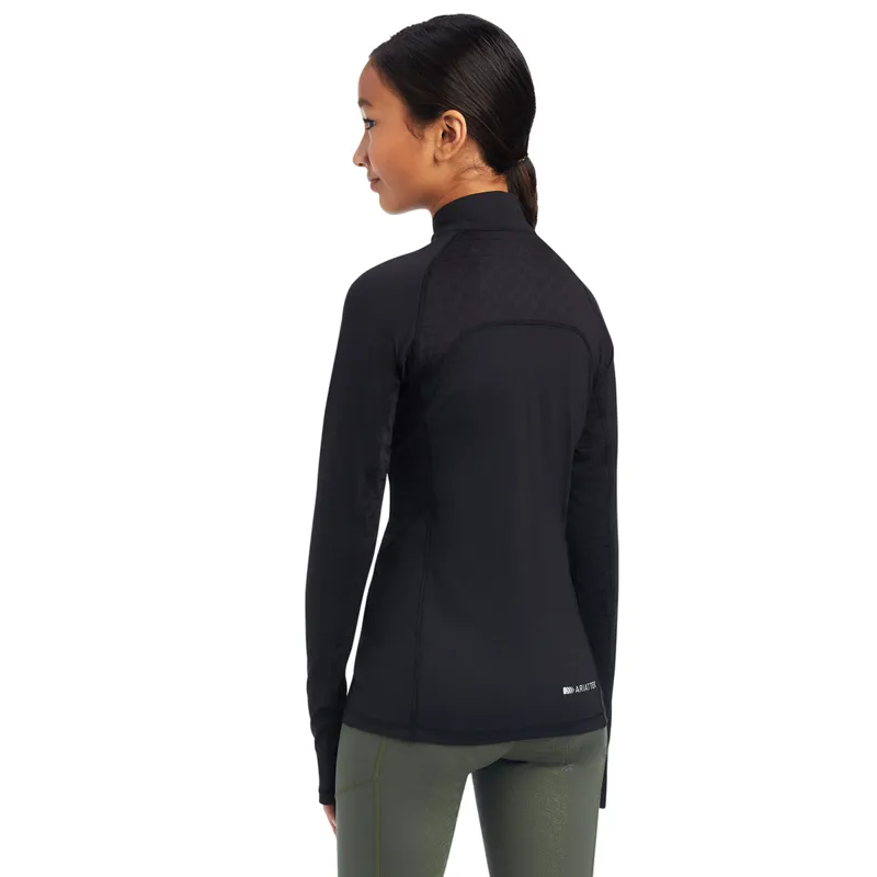 Ariat Youth Lowell 2.0 1/4 Zip Base Layer - Black-1