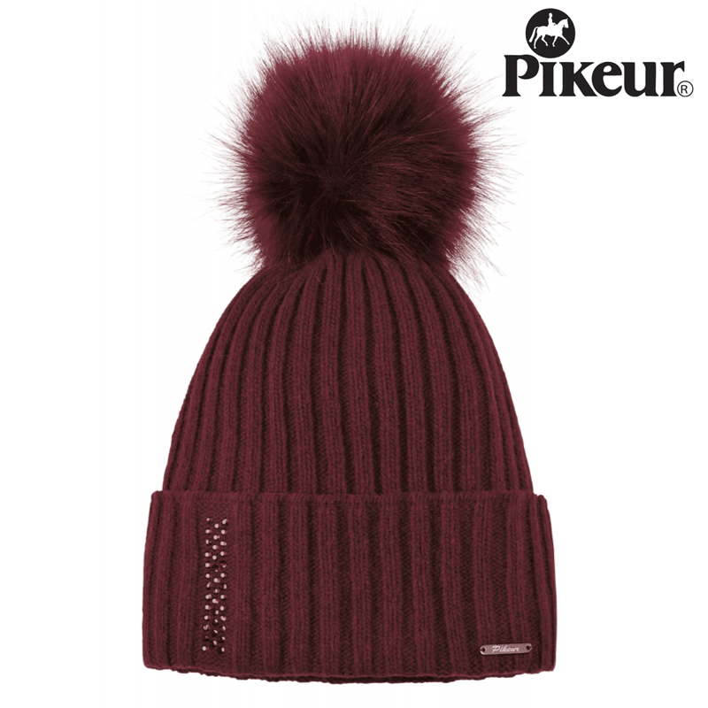 Pikeur Prime Bobble Hat - Mahogany Red