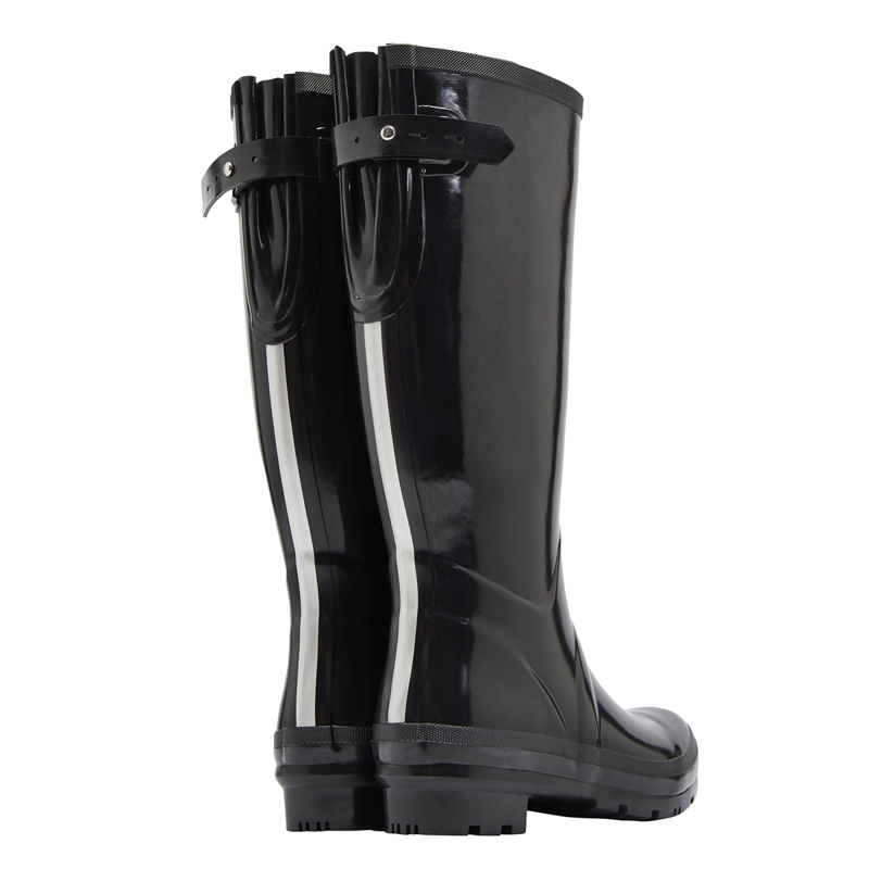 Joules Ladies Glossy Field Wellies - Black-1