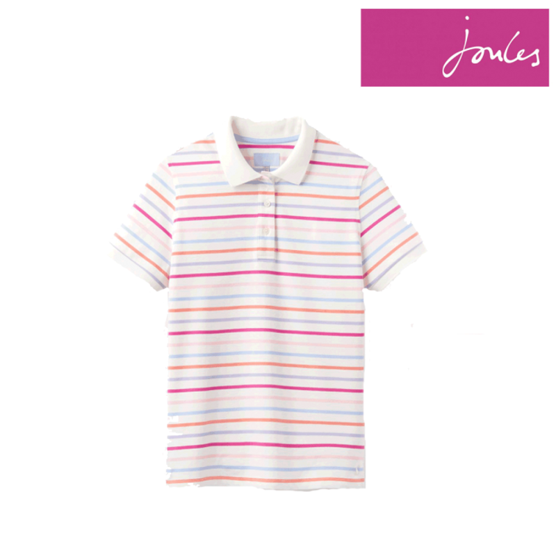 Joules Pippa Printed Polo Shirt - Multi Stripe-1