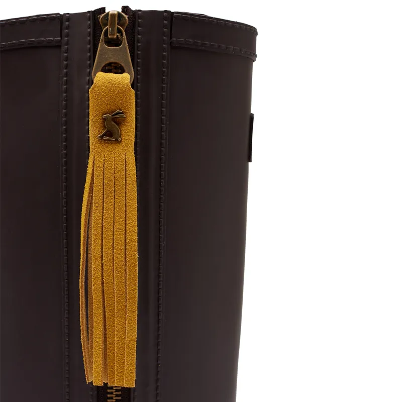 Joules Ladies Collette Wellies with Interchangeable Tassel - Dark Brown-5