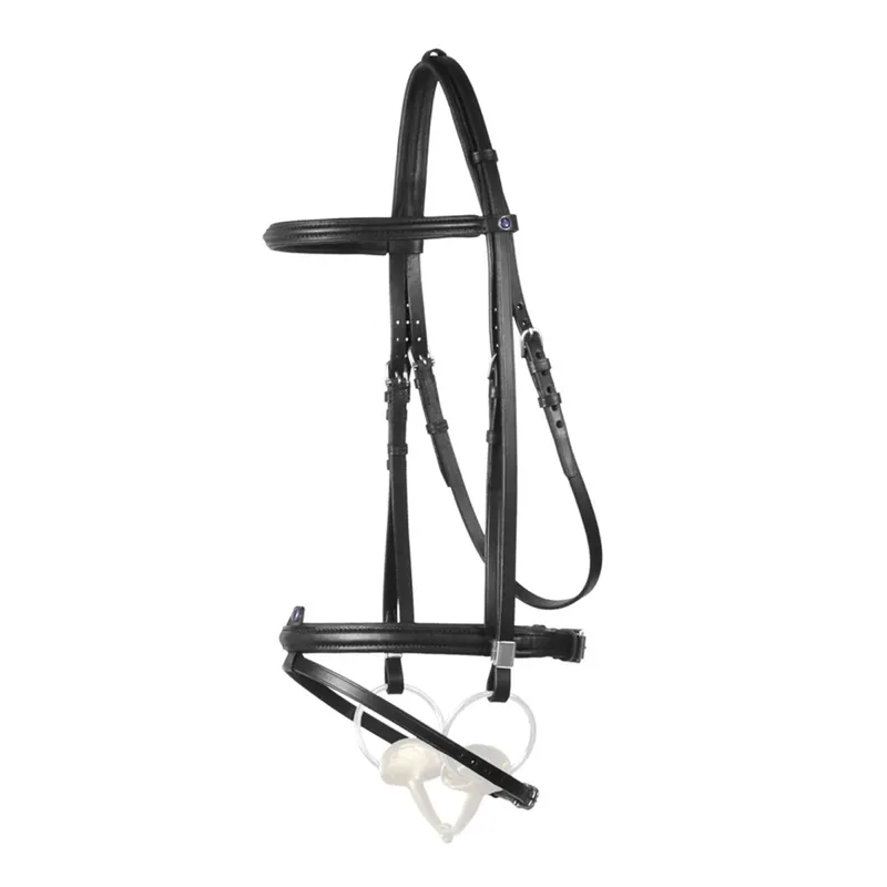 Stubben Leitrim Snaffle Bridle with Side and Lock - Black