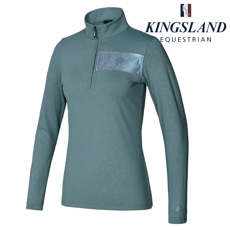 Kingsland KLtenley Ladies 1/2 Zip Training Shirt - Green North Atlantic