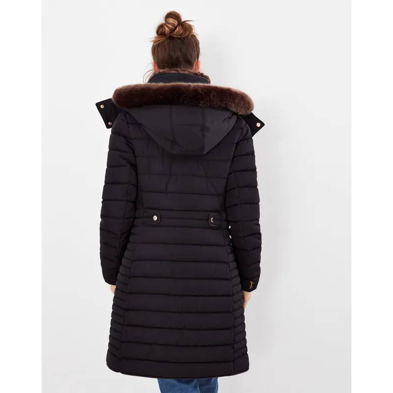 Joules Cherington Showerproof Longline Padded Coat - True Black-2