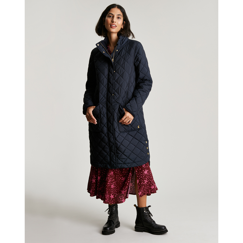 Joules Chatham Quilted Coat - Marine Navy-2