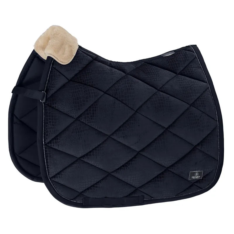 Eskadron Velvet Croco Dressage Saddle Cloth Platinum AW22 - Navy
