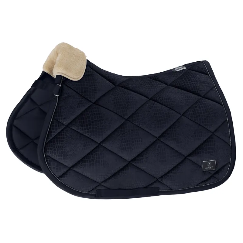 Eskadron Velvet Croco GP/Jump Saddle Cloth Platinum AW22 - Navy