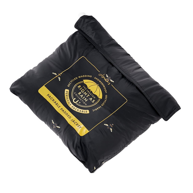 Joules Snug Long Packable Coat - True Black-3