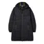 Joules Snug Long Packable Coat - True Black