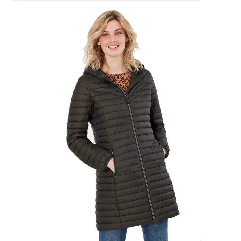 Joules Snug Long Packable Coat - Heritage Green-1