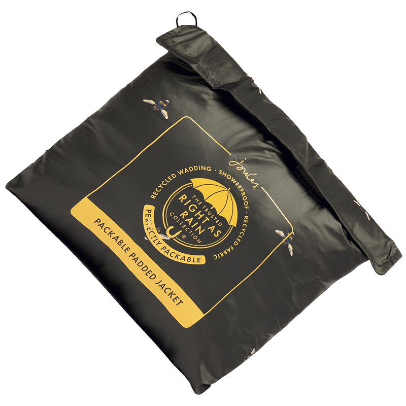 Joules Snug Long Packable Coat - Heritage Green-3