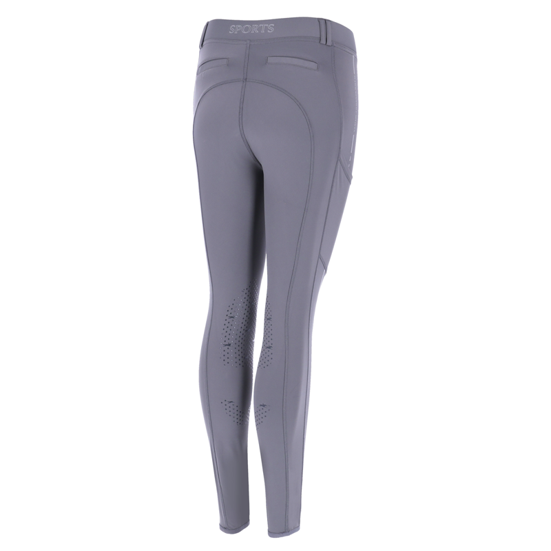 Schockemohle Ladies New Pocket KG Style Riding Tights - Slate Grey-1