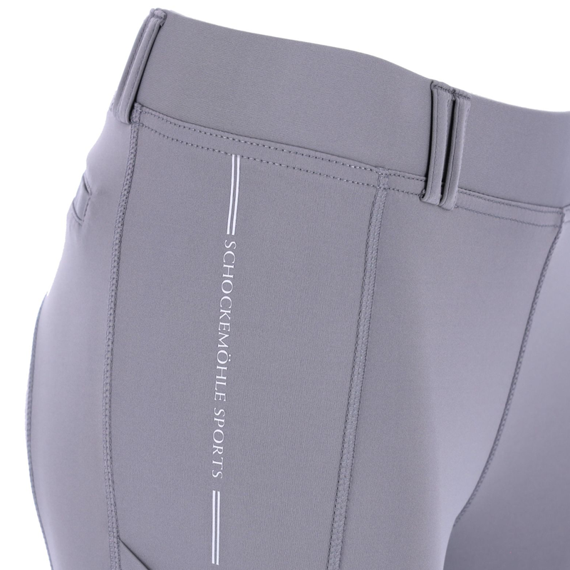 Schockemohle Ladies New Pocket KG Style Riding Tights - Slate Grey-4