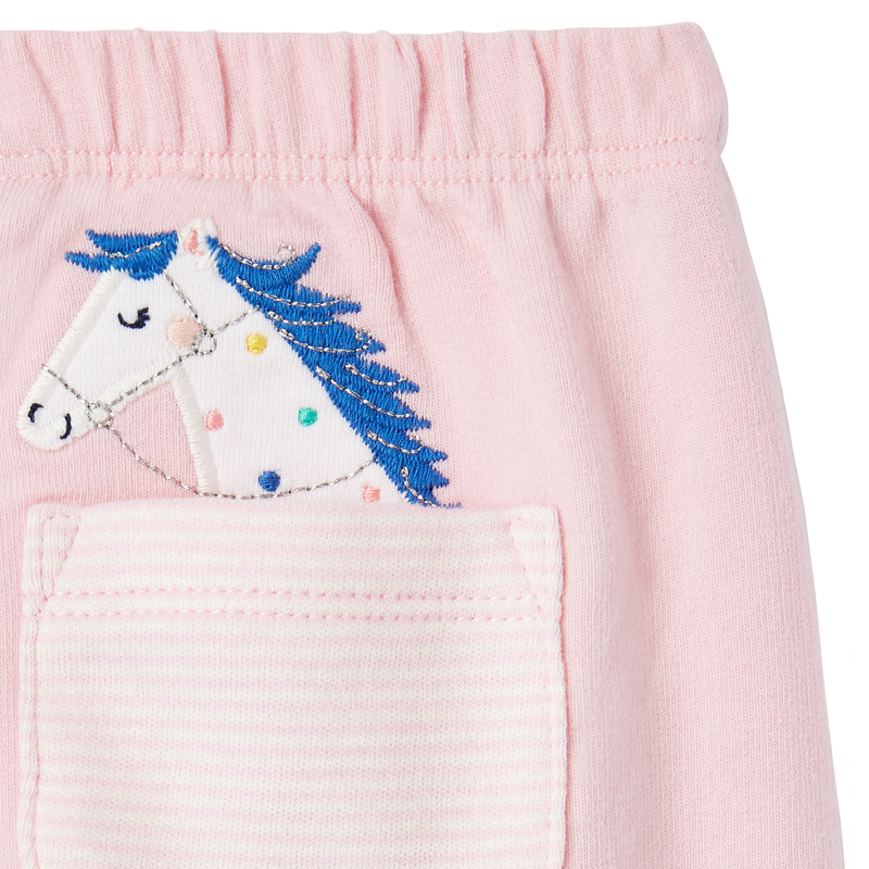 Joules Grove Character Seamless Trousers - Pink Horse-2