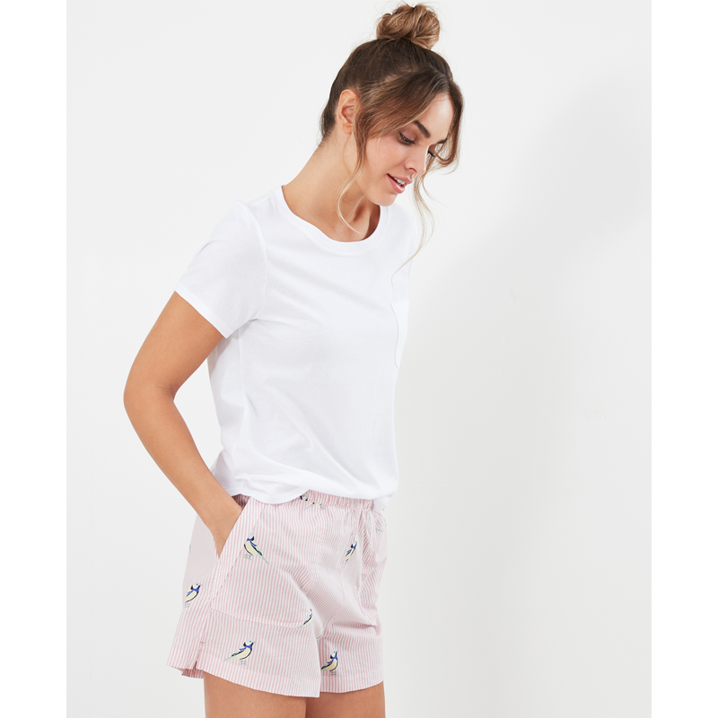 Joules Nightdale T-shirt and Short Set - Stripe Bird-2