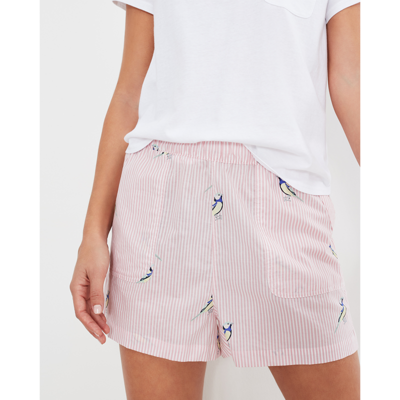 Joules Nightdale T-shirt and Short Set - Stripe Bird-1