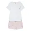 Joules Nightdale T-shirt and Short Set - Stripe Bird