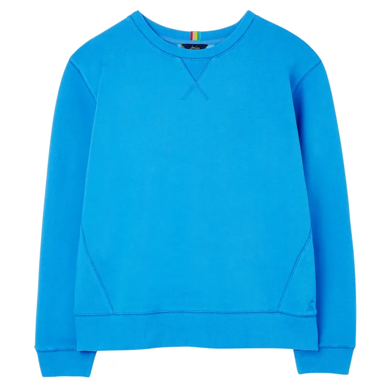 Joules Monique Garment Dyed Crew Neck Sweatshirt - Mid Blue