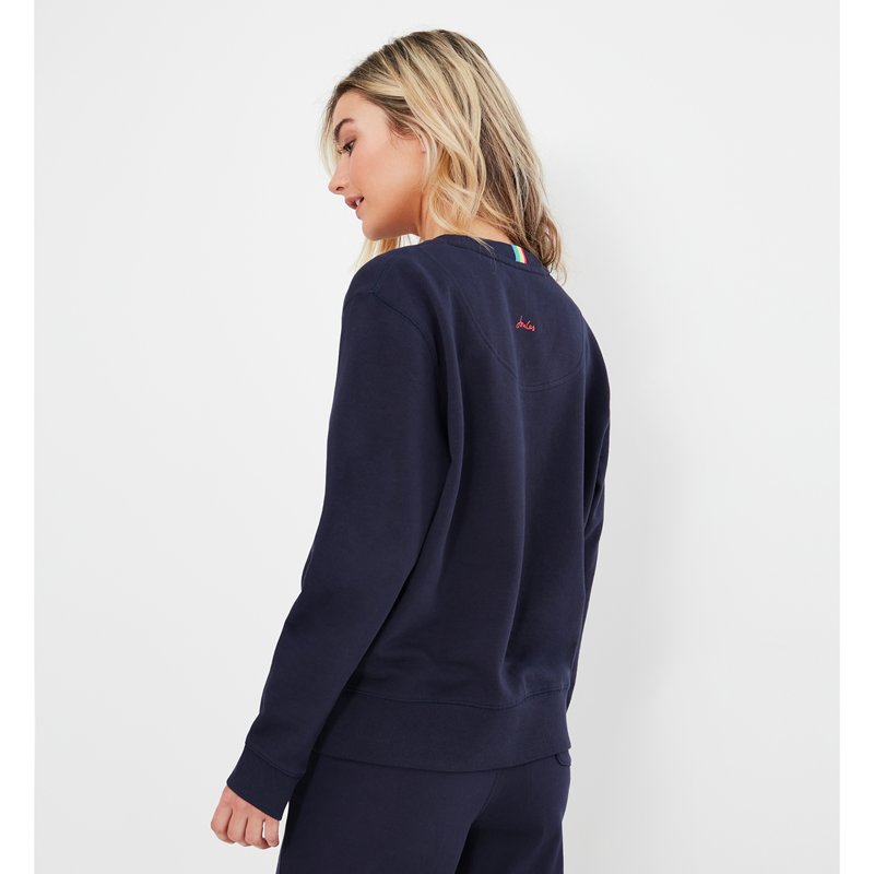 Joules Monique Crew Neck Sweatshirt - French Navy-2