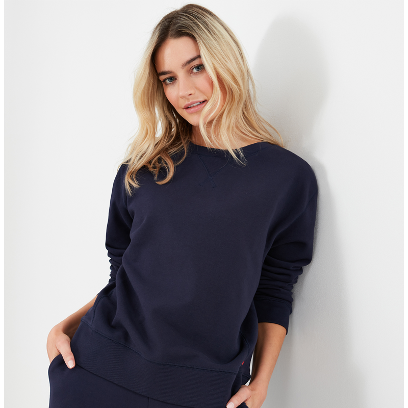 Joules Monique Crew Neck Sweatshirt - French Navy-1