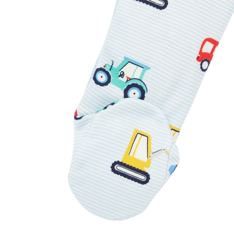 Joules Razamataz Printed Babygrow - Vehicle Stripe-3