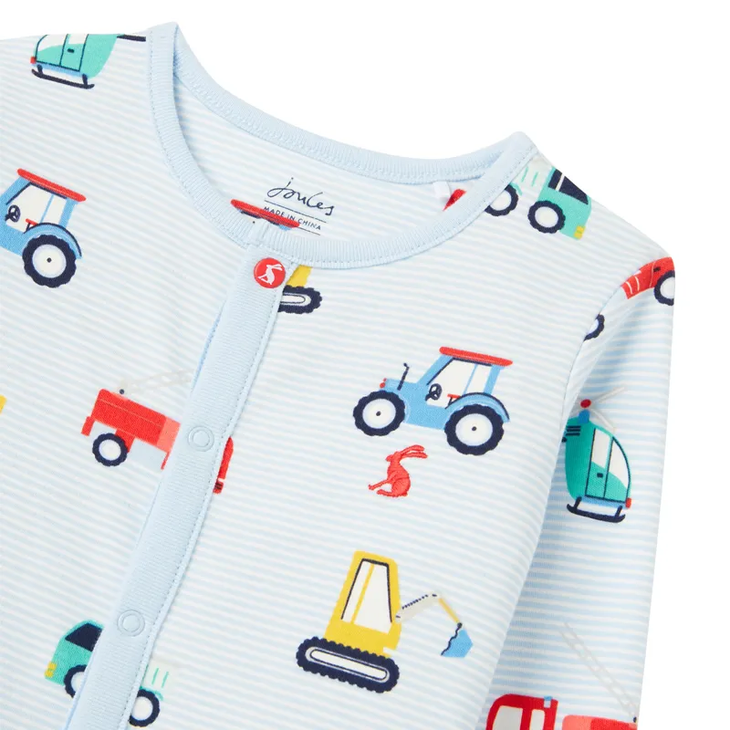 Joules Razamataz Printed Babygrow - Vehicle Stripe-2