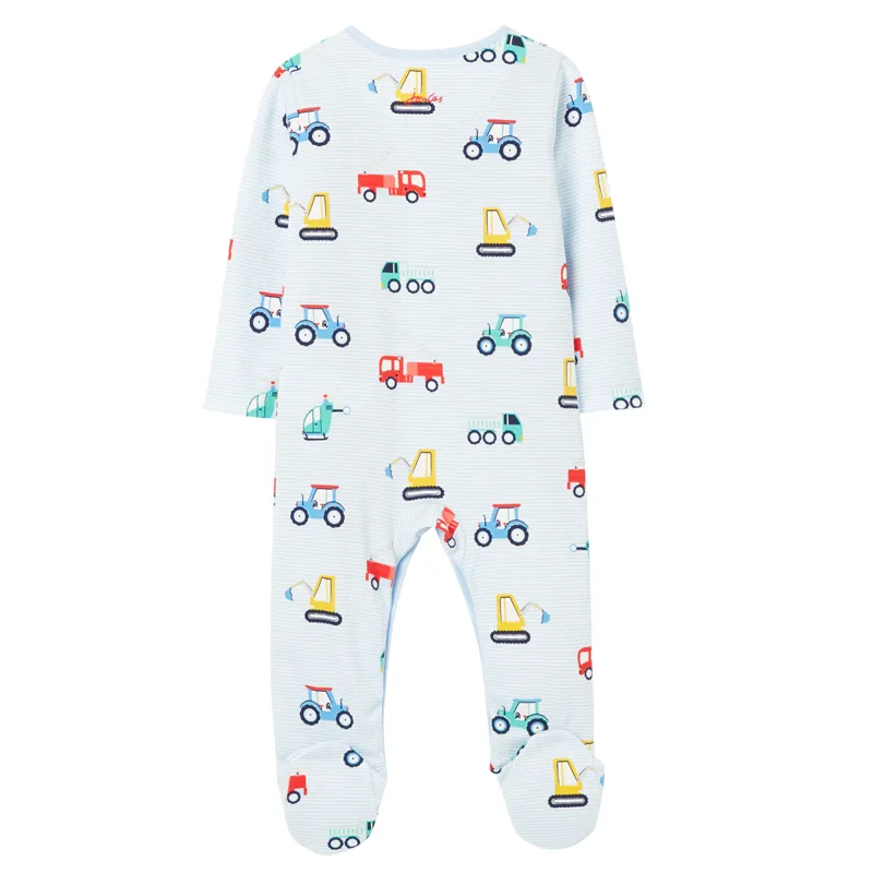 Joules Razamataz Printed Babygrow - Vehicle Stripe-1