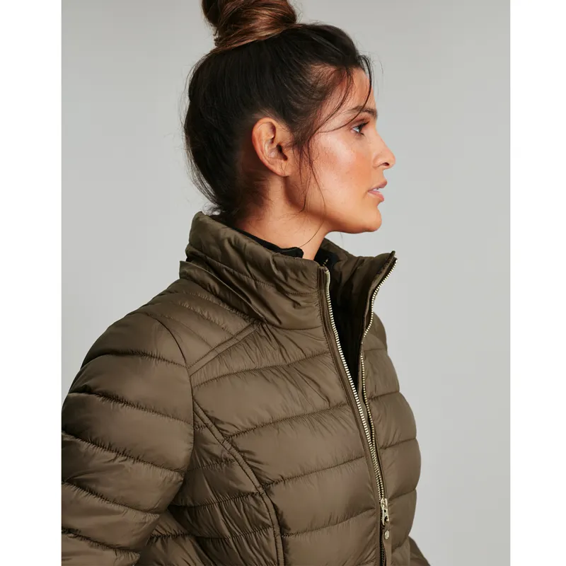 Joules Canterbury Long Padded Coat - Light Brown-4