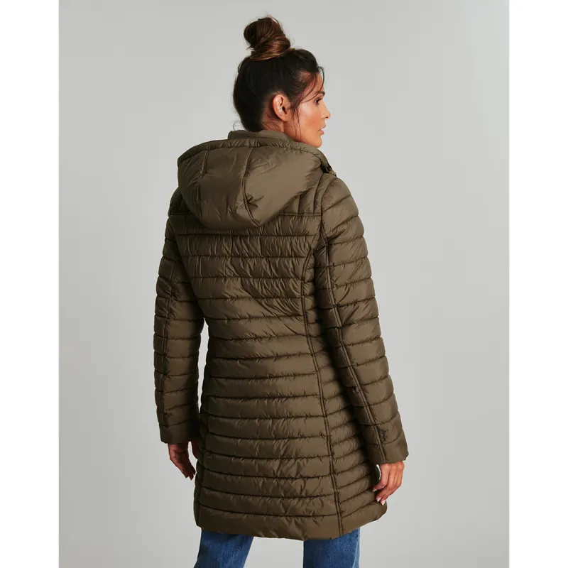 Joules Canterbury Long Padded Coat - Light Brown-2