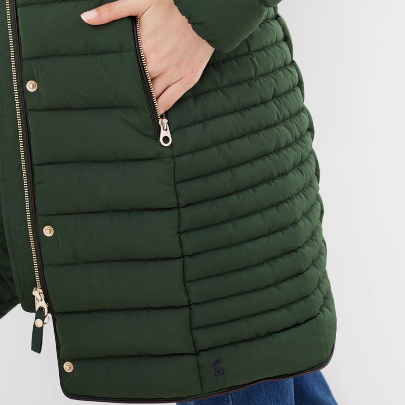 Joules Cherington Padded Showerproof Coat - Parsley-3