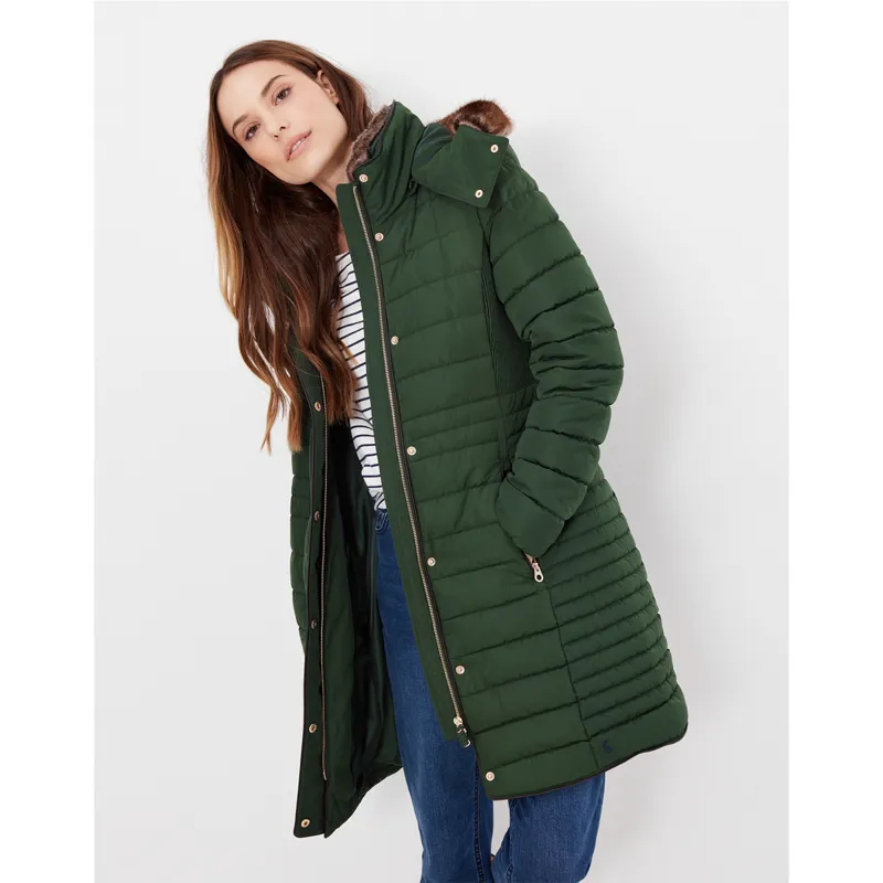 Joules Cherington Padded Showerproof Coat - Parsley-1