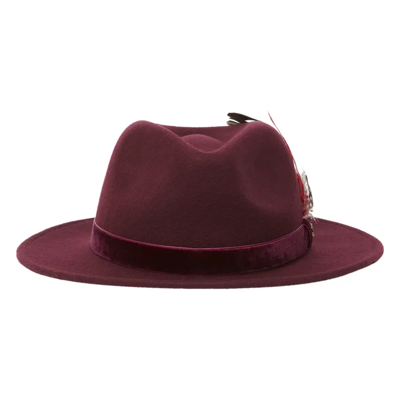 Joules Fedora Hat With Ribbon Detailing - Oxblood