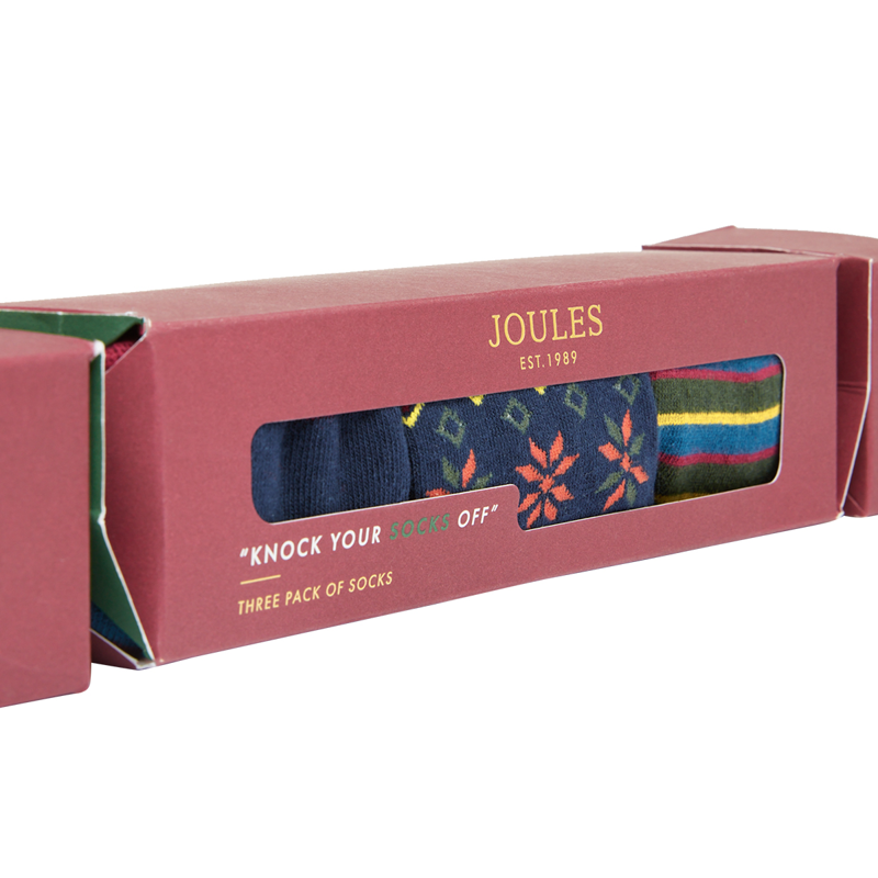 Joules Cracker Socks Festive 3 Pack - Geo Socks-1
