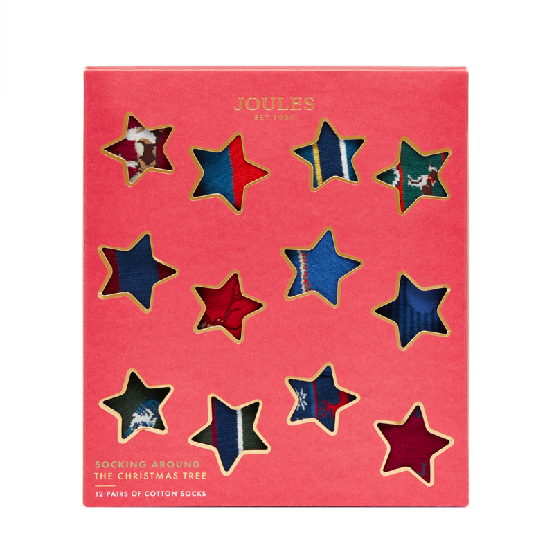 Joules 12 Days Of Christmas 12 Pack Sock Gift Set - 12 Days Of Xmas-1