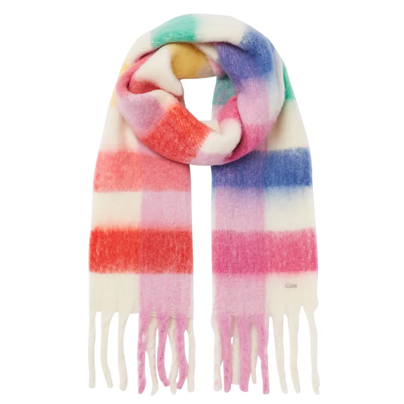 Joules Folley Brushed Check Scarf - Multicheck