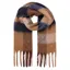 Joules Folley Brushed Check Scarf - Tan Pink Check