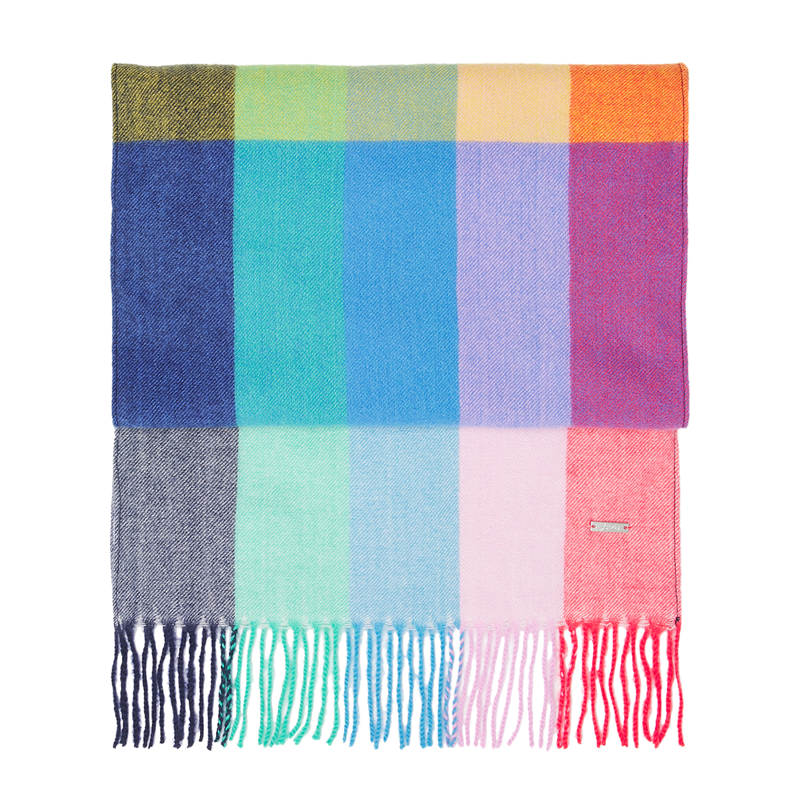 Joules Bracken Check Warm Handle Scarf - Ginger Check-1