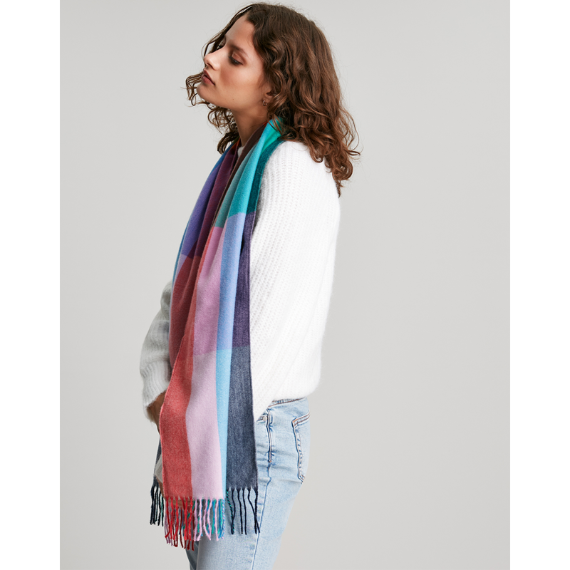 Joules Bracken Check Warm Handle Scarf - Ginger Check-2