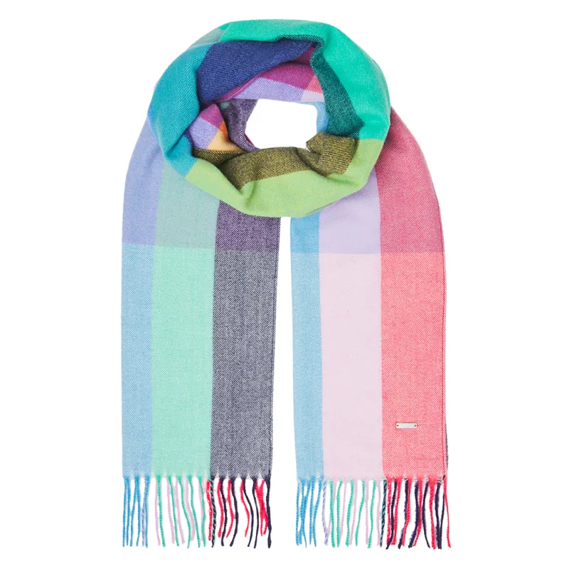 Joules Bracken Check Warm Handle Scarf - Ginger Check