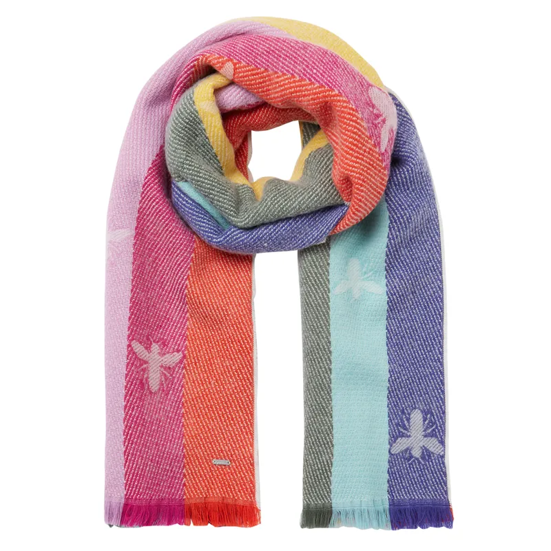 Joules Meredith Herringbone Scarf - Bee Check