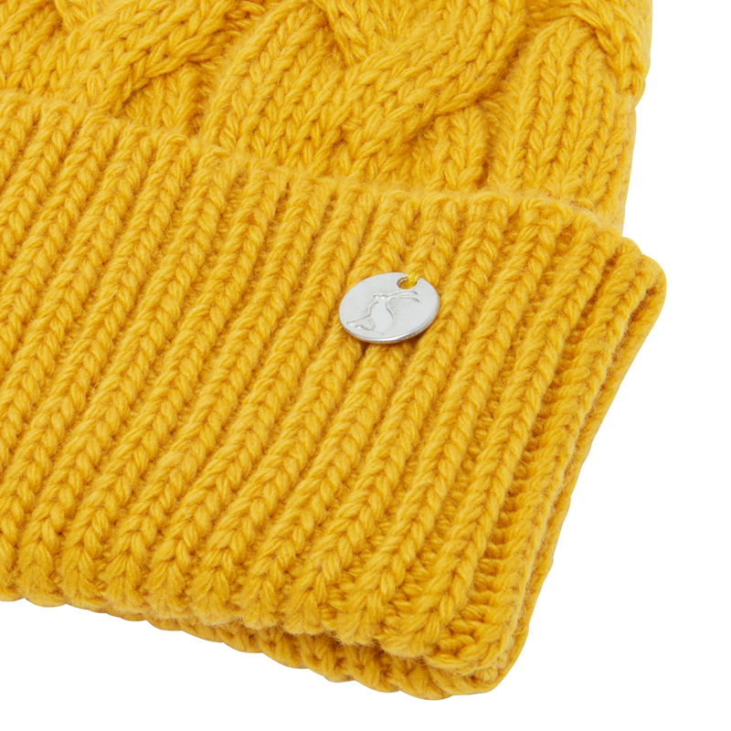 Joules Elena Cable Hat - Antique Gold-3