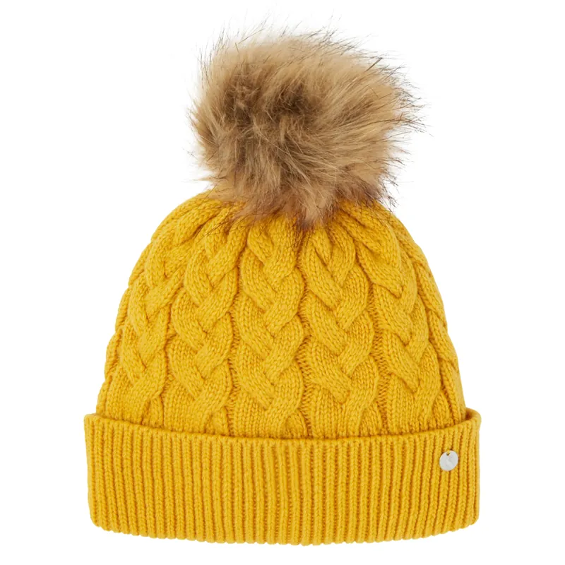 Joules Elena Cable Hat - Antique Gold