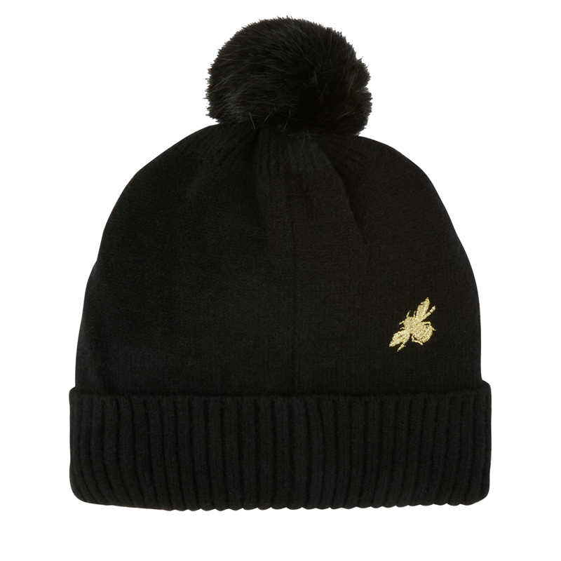 Joules Stafford Knit Hat - True Black-1