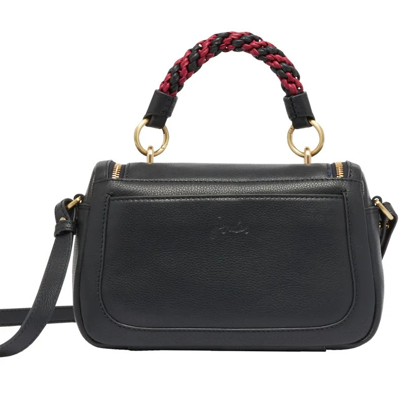 Joules Dudley Leather Cross Body Bag French Navy